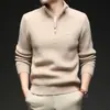 Suéter Grueso Juvenil de Cuello Alto para Hombre Yingao Transfronterizo, Estilo Holgado y Casual para Otoño e Invierno, Prenda Base de Punto para Hombre