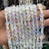 8mm Piedra Natural Cristal Ágata Disco Plano Cuentas Sueltas Pulsera DIY Collar Accesorios de Joyería Productos Semiacabados Venta al por Mayor