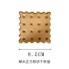 Soporte Creativo para Tazas de Té de Madera Maciza con Forma de Galleta, Color Madera Natural, Base Aislante Térmico para Mesa de Comedor del Hogar, Posavasos de Madera para Tazas de Café