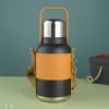 Botella de agua de gran capacidad personalizada para deportes al aire libre, portátil para uso en exteriores, botella térmica para coche, acero inoxidable 316, con asa, adecuada para preparar té