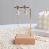 Estante de Exhibición de Aretes de Nogal y Haya Estante para Aretes de Joyería Estante de Exhibición y Colgante para Joyería Accesorios para Fotografía de Joyería Adornos