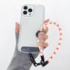 Cordão de pulso curto anti-perda confortável justo para celular de ponta almofada para capa de celular clipe para cartão pequeno cordão