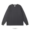 Lembre-se de preparar camiseta de algodão manga longa masculina primavera e outono cor sólida camiseta interna top solto camisa de base masculina branca