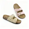 Pantuflas para niños 2026 Birkenstock doble hebilla punta abierta empeine ajustable Zapatos Birkenstock cómodos antideslizantes superventas transfronterizo