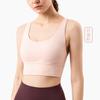 2024 Novo Colete Esportivo Nu Feminino À Prova de Choque Cruz Bonita Costas Fitness Roupa Interior Correndo Sutiã Esportivo Ao Ar Livre