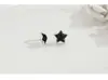 Brincos Estrela Geométrica Runxin para Mulheres Simples Versáteis Moda Fresca e Pequena Joia Brincos Estrela de Pedra de Areia Azul
