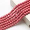 Pulsera collar de cuentas de cristal esmerilado imitación piedra volcánica de 8MM, cuentas sueltas de vidrio, accesorios para joyería DIY, venta al por mayor por tira
