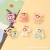 Fantasia-Crayon Shin-chan Esmagado DIY feito à mão capa de celular com cola de creme, grampo de cabelo, ímã de geladeira, acessórios, componentes de resina atacado