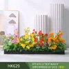 Paisagismo com Plantas Verdes Simulação Floreira Divisória de Piso Arte Floral de Chão Paisagem de Plantas Combinação de Floreira Flor Artificial em Vaso Bonsai Decoração