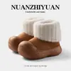 Fábrica de Zapatos Qidan Botas de Nieve de Invierno para Mujer con Forro de Lana, Zapatos de Algodón Engrosados y Cálidos para Niños, Botas de Algodón Antideslizantes para Exteriores de Suela Gruesa para Padres e Hijos