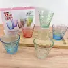 Juego de Seis Vasos Gotas de Lluvia Deslumbrantes Juego de Dos Vasos Arcoíris Juego de Vasos de Cristal Actividad de Promoción Publicitaria Regalo