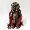 Yiwu Atacado Estampa de Leopardo Listrado Estampa Floral Imitação de Seda Lenço Quadrado Xale Lenço de Pescoço Lenço para Mulheres Proteção Solar