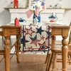 Bandeira de Mesa do Dia da Independência Americana Decoração de Cozinha Toalha de Mesa Americana Linho Estampado Utensílios de Mesa Lugar Americano Toalha de Mesa para Gabinete de TV