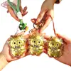 Pingente de Ovelha Flor de Dinheiro em Ouro Puro, Ornamento de Peça de Ouro 999 Puro, Chaveiro do Signo de Carneiro, Decoração para Pendurar no Carro, Presente para Inauguração de Negócios
