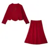 Nuevo conjunto de vestido de novia estilo chino, colección otoño 2026, ropa para mujer talla grande, vestido de novia rojo para brindis, 335463