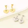 Stock de Fábrica INS Pendientes de Acero Inoxidable en Forma de Corazón Sensación de Alta Gama Lujo Ligero Tachuelas Incrustadas con Pedrería Accesorios de Pendientes de Personalidad y Temperamento para Mujeres