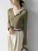 Mzoxmo Suéter de Punto de Lana Cálido y Elegante para Otoño e Invierno, Estilo Suave, Cachemir, Versátil, Diseño Holgado