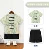 Dia das Crianças Roupas de Apresentação de Aluno do Ensino Fundamental Hanfu de Menino Verão Novo Terno Tang Chinês Estilo Chinês Botão de Disco Mangas Curtas