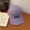 Gorra de Pato de Alta Gama con Visera Plana, Mezclilla Rasgada y Lavada, Gorra de Béisbol para Mujer, Verano, Circunferencia de Cabeza Grande, Visera Ancha, Gorra para Cara Grande