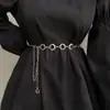 Moda Femenina Transfronteriza Cadena de Cintura Circular Versátil Cadena de Cintura Metálica Simple Ajustable Cadena de Cintura Versátil para Chaqueta de Traje
