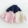 Jaqueta de algodão floral fofa para meninas, coleção de inverno 2026, casaco de algodão acolchoado espesso para bebês, agasalho infantil, zdw6620