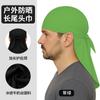 Gorra de Ciclismo de Verano sin Visera, Gorro Pirata de Lycra para Bicicleta de Carretera con Cola Larga Refrigerante, Turbante de Seda de Hielo de Color Sólido