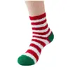 Calcetines de Coral Fleece Otoño e Invierno Estilo Navideño Engrosados y Forrados de Felpa Dibujos Animados Reno Felpa Cálidos Media Pierna Terciopelo Calcetines para Mujer