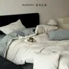 Juego de 4 Piezas de Satén Jacquard de Algodón de Fibra Larga de Alta Calidad Todo Algodón Funda Nórdica Sábana Ropa de Cama Algodón Puro Clase A 4
