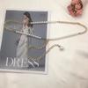 Cinturón Cadena Versátil de Metal con Incrustaciones de Perlas Creativas Europeas y Americanas, Cadena para Cintura, Joyería de Accesorio de Cintura de Alta Gama para Mujer