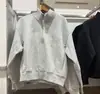 Sudadera Unisex de Media Cremallera para Pareja de Otoño, Corte Holgado, Cuello Alto, Top Casual 491119