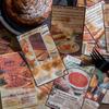 Papel de material de día hermoso serie comida viaje tema comida cuenta a mano DIY pegatinas base 60 piezas en 6 tipos