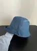 Item de pedido japonês! Um item essencial para um look natural~ Chapéu de pescador azul UV de linho sintético com borda enrolada vintage, chapéu bucket de verão para sombrear o rosto