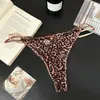 Deseo persona de corazón salvaje~Nuevo tanga de encaje con estampado de leopardo sexy caliente puro deseo hueco de cintura baja pantalones triangulares para mujer