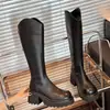 Botas Largas de Caña Ancha para Mujer Versátiles de Suela Gruesa Botas Altas 2025 Nuevo Otoño e Invierno Pequeño Jinete Forradas de Lana Cálidas para Mujer