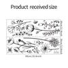 FX-C440 - Adhesivo de pared autoadhesivo con diseño de mariposa y flores en blanco y negro para dormitorio, sala de estar y hogar