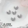 Nuevo Arte de Uñas Circonita Estilo de Lujo de Alta Gama Punta Francesa Pedrería Versátil Decoraciones Brillantes para Uñas Corazón Lazo