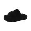 Em estoque Pantufas de Algodão Quick-hair Femininas Moda Outono e Inverno Sola Grossa Domésticas Internas Aquecimento Par de Sapatos Lua Mao Mao