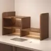Estante de Almacenamiento de Escritorio, Librero de Escritorio, Almacenamiento de Escritorio para Estudiantes en Casa, Gabinete de Esquina Multicapa, Estante para Estación de Trabajo de Oficina