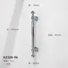 Puxador de armário de alta qualidade estilo francês, armário moderno minimalista de luxo leve prateado brilhante, armário, gaveta, puxador de guarda-roupa de furo único