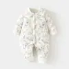 Macacão de Bebê para Meninas, Novo Estilo Outono e Inverno, Algodão Acolchoado, Roupa de Algodão Engrossada e Quente para Meninos