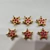 Novos brincos de estrela de cinco pontas com flor dupla de fornecimento direto acessórios CCB acessórios adesivo de máquina strass brilhante