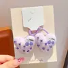 Lazo para el pelo de tela con forma de corazón y flor para niños, Cuerda para el pelo de bebé, Banda elástica de alta elasticidad, Lazo para moño, Accesorio para el pelo de niñas