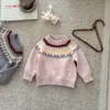 Suéter pullover para bebé, nuevo y elegante tejido de punto para bebé otoño e invierno 2026, cuello semi-alto estilo coreano, prenda interior para niños y niñas