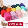 Cuerda de cáñamo grueso de yute ancho de lino accesorios de cinta de lino borde tejido tira plana cinturón de tela decoración encaje de tela hecho a mano