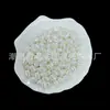 Cuentas con forma de huevo de agujero recto con rosca de imitación perla ABS pulsera de cuentas DIY colgante de coche accesorios de abalorios hechos a mano con pegamento de crema