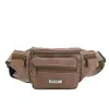 Directo de fábrica riñonera multifuncional para hombre bolsa de cintura táctica de lona para deportes al aire libre bolsa cruzada casual multicapa para hombre