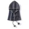 Gorro de Punto de Cachemira de Color Sólido Estilo Coreano Otoño/Invierno Suéter Unisex Sombrero de Lana con Cordón Cálido Protección contra el Frío