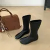 Botines planos adelgazantes de punta redonda estilo francés coreano, botines cortos para mujer, nueva colección otoño/invierno, botines sin cordones al tobillo, botines Martin