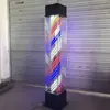 Luz Rotativa de Barbearia de Chão à Prova d'Água para Exterior Sinalizador Colorido de Vidro para Salão de Beleza Caixote de Luz para Salão de Beleza Pode Ser Aprovado pela Metabo