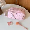 Nova Bolsa de Maquiagem Estilo Coreano com Bolinhas Grande Capacidade Bolsa Clutch de Maquiagem Portátil para Mulheres Bolsa de Armazenamento de Maquiagem para Viagem Bolsa Almofada